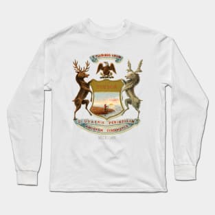 1876 Michigan Coat of Arms Long Sleeve T-Shirt